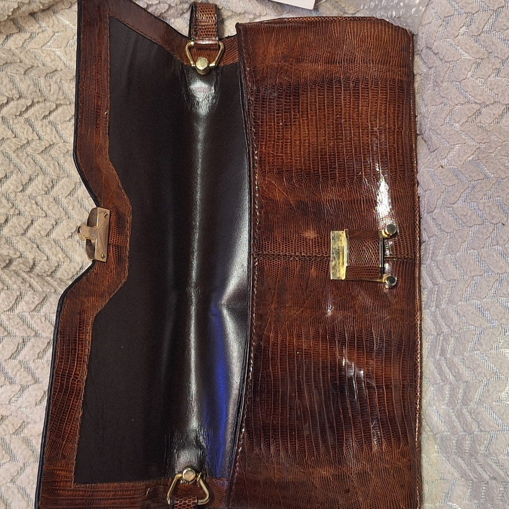 Elegant Brown Leather Clutch